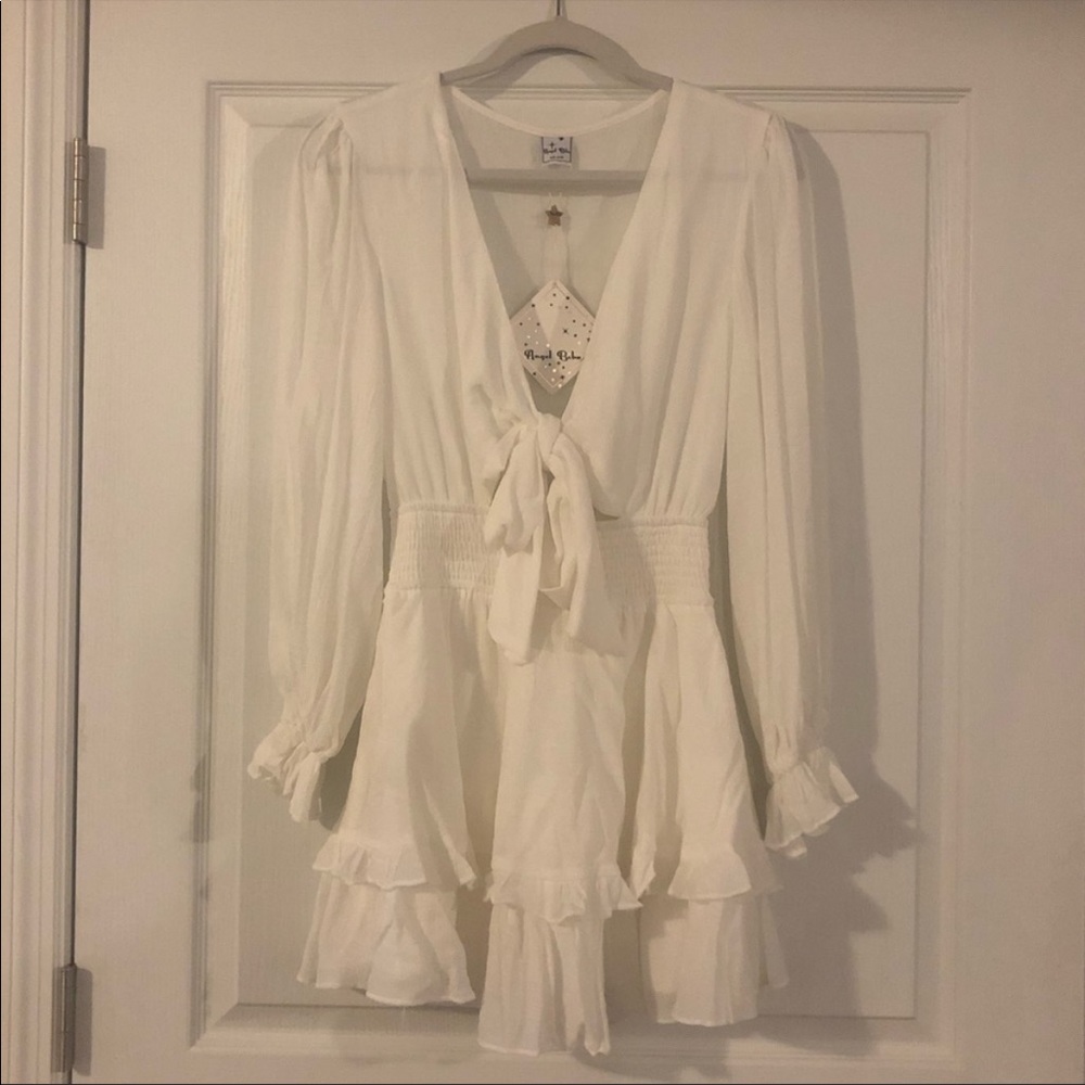 NWT Angel Biba White Mini Dress - Picture 2 of 8